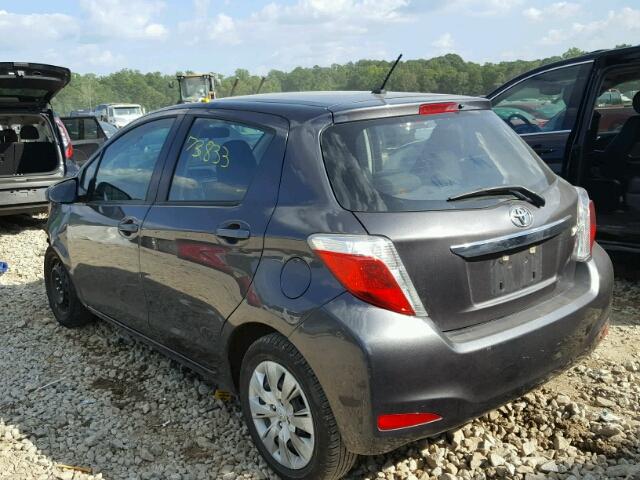 VNKKTUD37EA006138 - 2014 TOYOTA YARIS GRAY photo 3