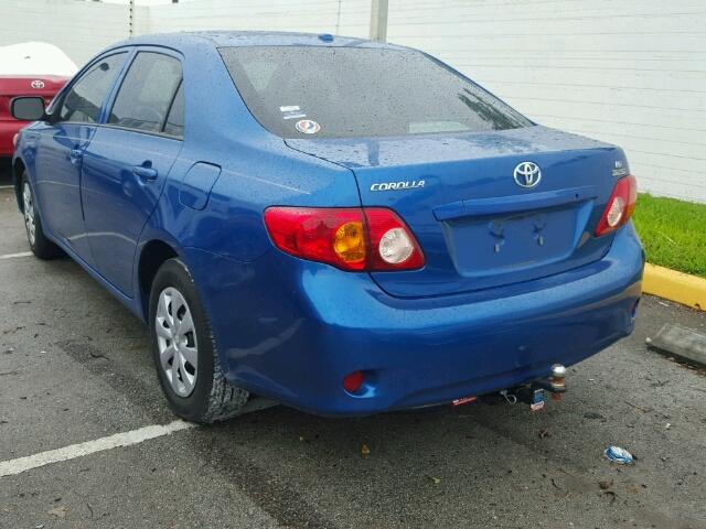 1NXBU4EEXAZ289676 - 2010 TOYOTA COROLLA BA BLUE photo 3