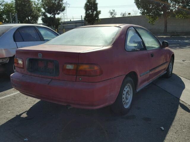 2HGEJ2222RH537699 - 1994 HONDA CIVIC DX RED photo 4