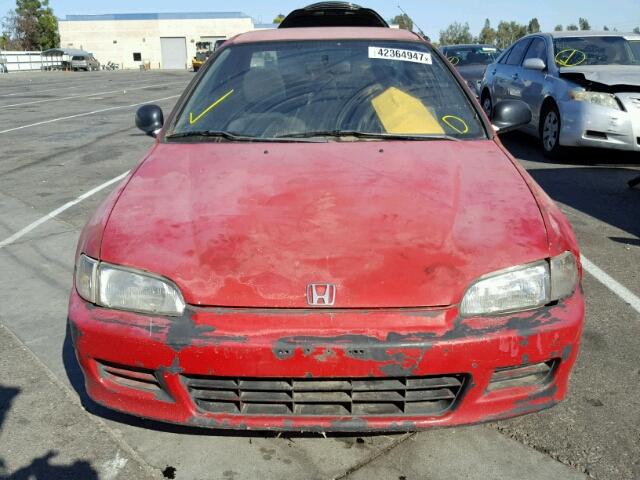 2HGEJ2222RH537699 - 1994 HONDA CIVIC DX RED photo 9