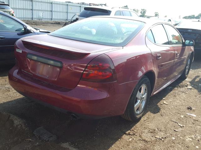 2G2WP522751212413 - 2005 PONTIAC GRAND PRIX BURGUNDY photo 4