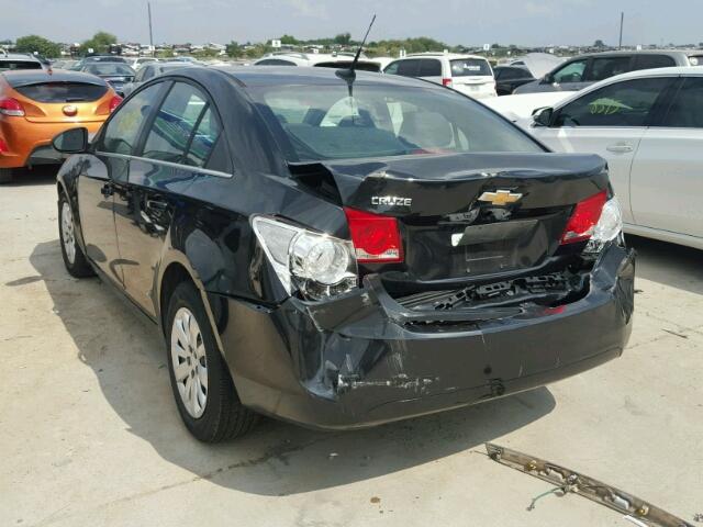 1G1PC5SH1B7284120 - 2011 CHEVROLET CRUZE BLACK photo 3