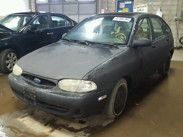 KNJLT06H9V6220739 - 1997 FORD ASPIRE BLACK photo 2