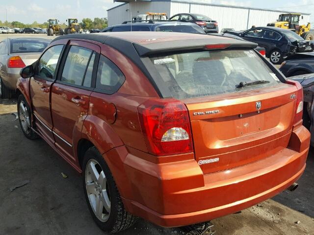 1B3HB78K87D102579 - 2007 DODGE CALIBER R/ ORANGE photo 3