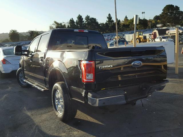 1FTEW1EG7HKE52687 - 2017 FORD F150 SUPER BLACK photo 3