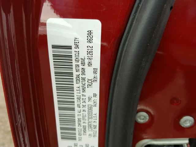 1C6RR7KT9DS593663 - 2013 RAM 1500 ST RED photo 10