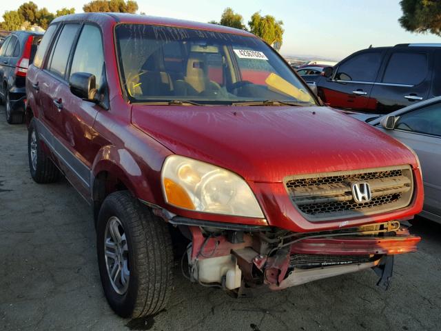 2HKYF181X4H561982 - 2004 HONDA PILOT LX RED photo 1