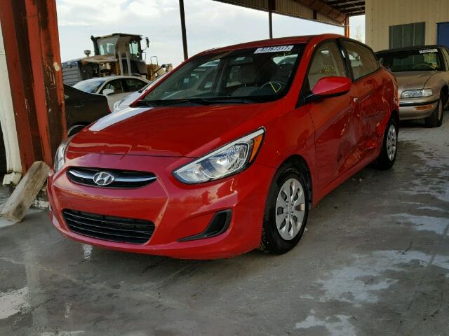 KMHCT4AE6FU801907 - 2015 HYUNDAI ACCENT RED photo 2