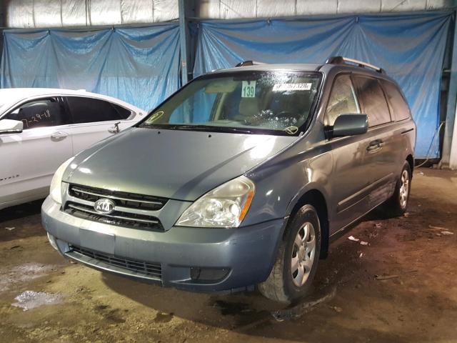 KNDMB233476188512 - 2007 KIA SEDONA EX BLUE photo 2