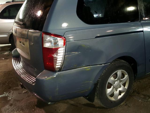 KNDMB233476188512 - 2007 KIA SEDONA EX BLUE photo 9