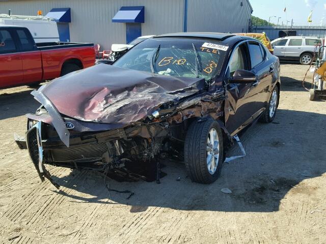 5XXGN4A73CG042233 - 2012 KIA OPTIMA EX BURGUNDY photo 2