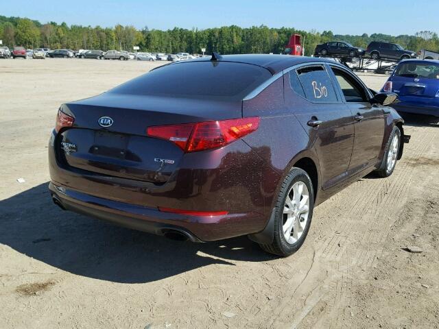 5XXGN4A73CG042233 - 2012 KIA OPTIMA EX BURGUNDY photo 4