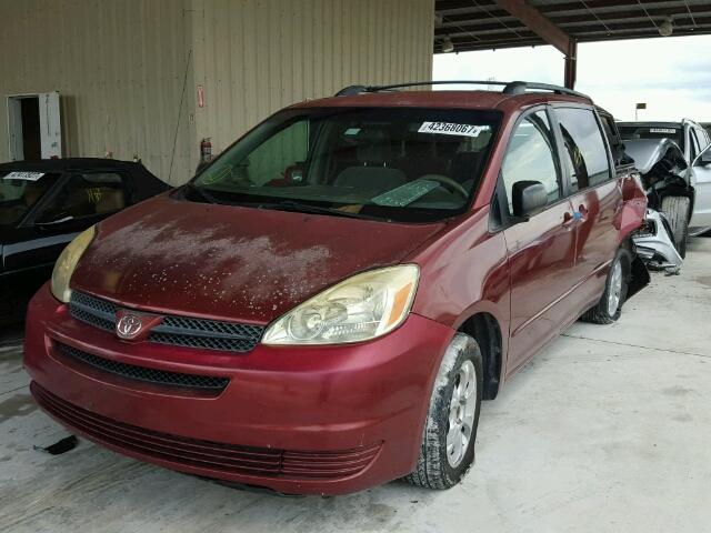 5TDZA23C94S081914 - 2004 TOYOTA SIENNA CE RED photo 2