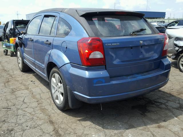 1B3HB48B27D374589 - 2007 DODGE CALIBER SX BLUE photo 3