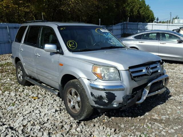 5FNYF18616B009865 - 2006 HONDA PILOT EX SILVER photo 1