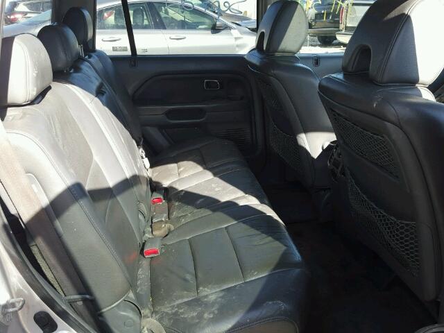 5FNYF18616B009865 - 2006 HONDA PILOT EX SILVER photo 6