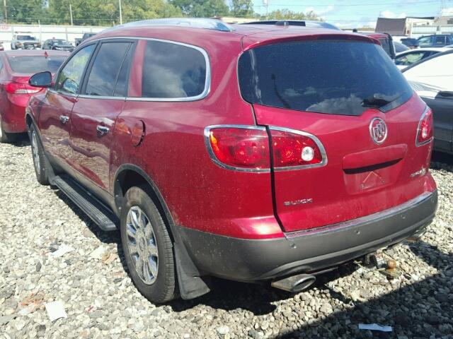 5GAKVCED3CJ341092 - 2012 BUICK ENCLAVE RED photo 3