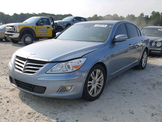 KMHGC4DF6AU085864 - 2010 HYUNDAI GENESIS 4. BLUE photo 2