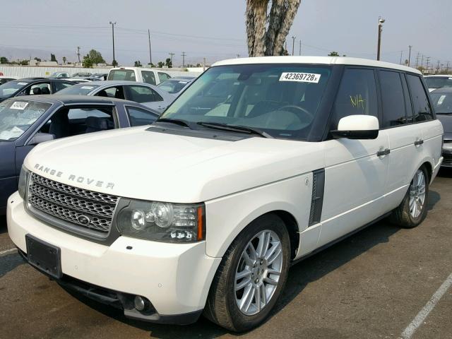 SALMF1D4XAA324399 - 2010 LAND ROVER RANGE ROVE WHITE photo 2