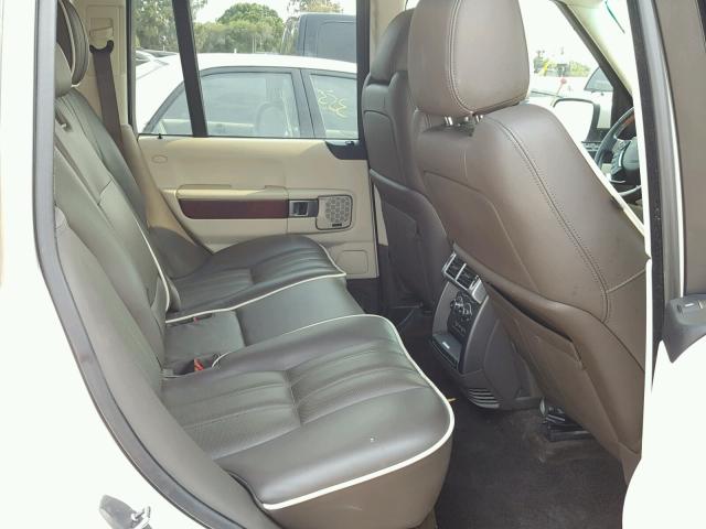 SALMF1D4XAA324399 - 2010 LAND ROVER RANGE ROVE WHITE photo 6