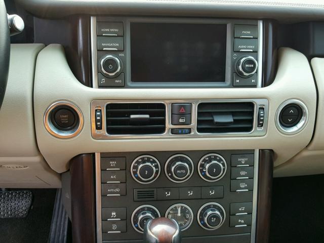 SALMF1D4XAA324399 - 2010 LAND ROVER RANGE ROVE WHITE photo 9