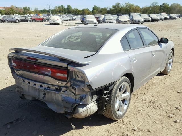 2C3CDXCT4EH217672 - 2014 DODGE CHARGER R/ SILVER photo 4