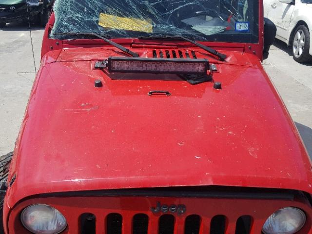 1J4AA2D19AL166222 - 2010 JEEP WRANGLER S RED photo 7