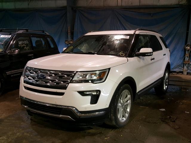 1FM5K8F8XJGB29427 - 2018 FORD EXPLORER L WHITE photo 2