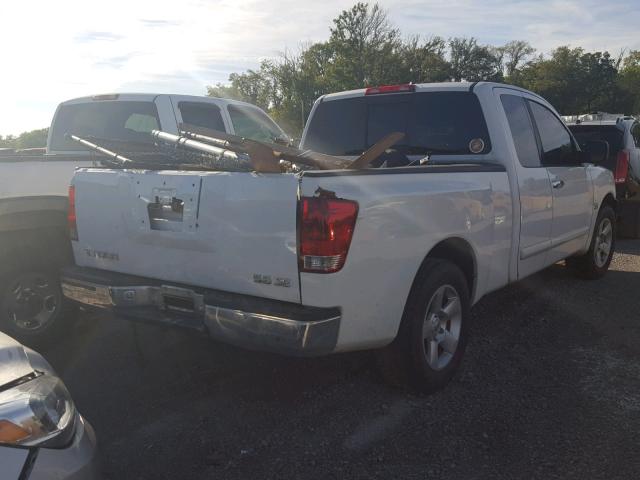 1N6AA06A14N561699 - 2004 NISSAN TITAN XE WHITE photo 4