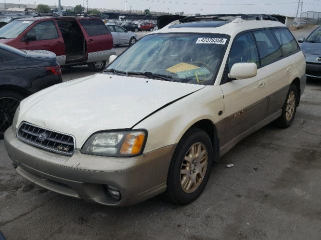 4S3BH806737618089 - 2003 SUBARU LEGACY OUT WHITE photo 2