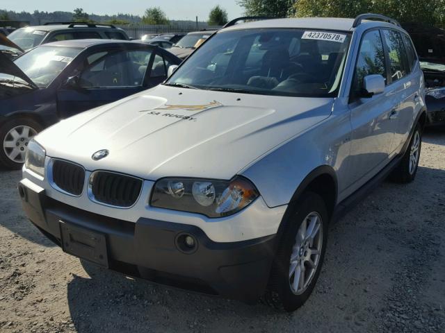 WBXPA73475WA78594 - 2005 BMW X3 2.5I SILVER photo 2