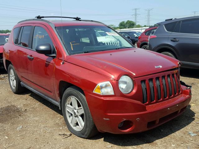 1J8FT47W87D131904 - 2007 JEEP COMPASS RED photo 1
