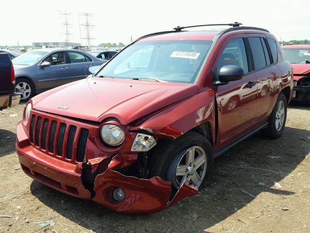 1J8FT47W87D131904 - 2007 JEEP COMPASS RED photo 2