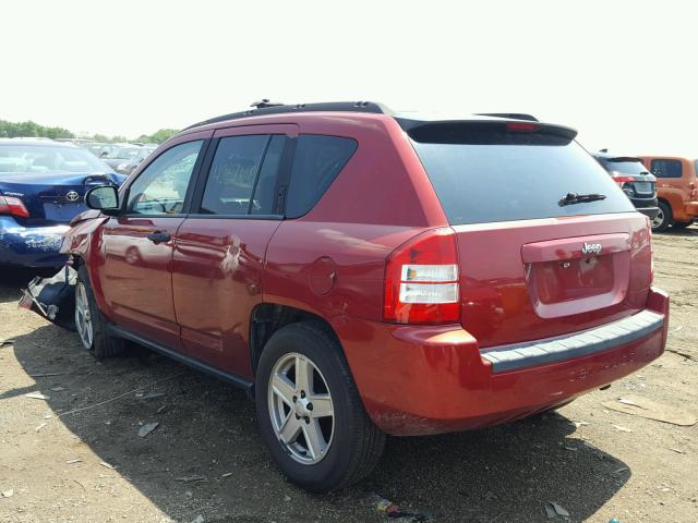 1J8FT47W87D131904 - 2007 JEEP COMPASS RED photo 3