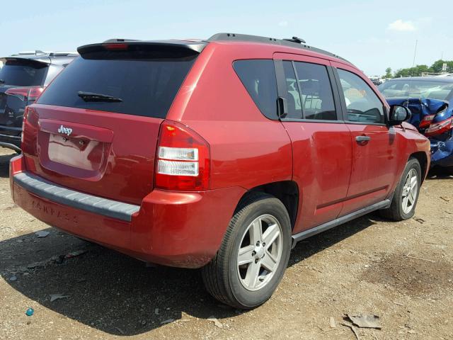 1J8FT47W87D131904 - 2007 JEEP COMPASS RED photo 4