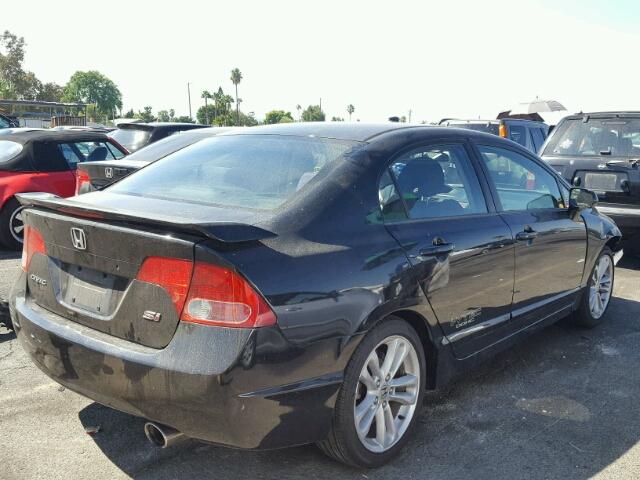 2HGFA55517H706524 - 2007 HONDA CIVIC SI BLACK photo 4