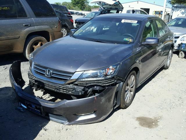 1HGCR2F71DA096838 - 2013 HONDA ACCORD EX GRAY photo 2