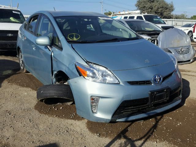 JTDKN3DU6F1993323 - 2015 TOYOTA PRIUS TEAL photo 1