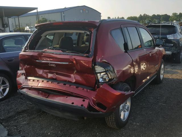 1C4NJCBA4ED573283 - 2014 JEEP COMPASS SP RED photo 4
