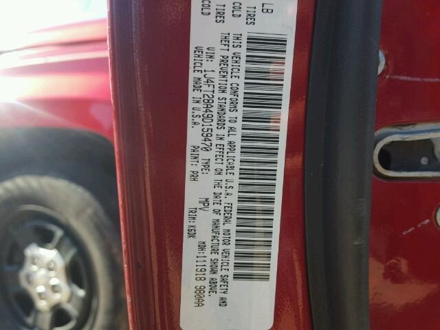 1J4FT28A49D159470 - 2009 JEEP PATRIOT SP RED photo 10