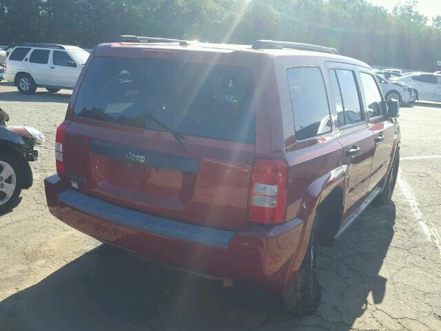 1J4FT28A49D159470 - 2009 JEEP PATRIOT SP RED photo 4