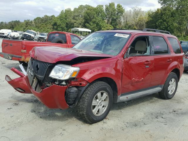 4M2CN8B73AKJ06336 - 2010 MERCURY MARINER RED photo 2