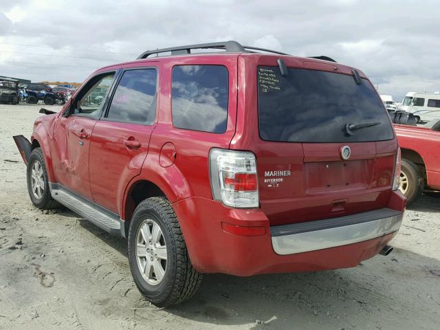 4M2CN8B73AKJ06336 - 2010 MERCURY MARINER RED photo 3