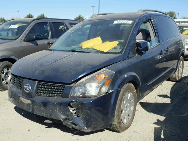 5N1BV28U26N122766 - 2006 NISSAN QUEST S BLUE photo 2