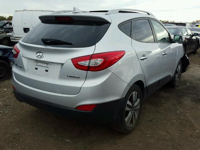 KM8JU3AG0EU919336 - 2014 HYUNDAI TUCSON SILVER photo 4