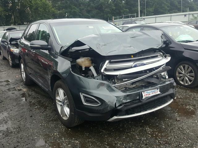 2FMTK4J82FBC08046 - 2015 FORD EDGE SEL GRAY photo 1