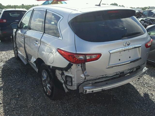 5N1AL0MN1DC341473 - 2013 INFINITI JX35 BASE SILVER photo 3