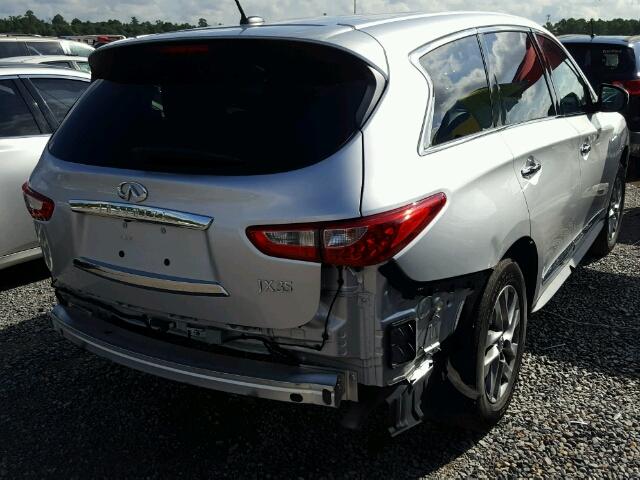 5N1AL0MN1DC341473 - 2013 INFINITI JX35 BASE SILVER photo 4