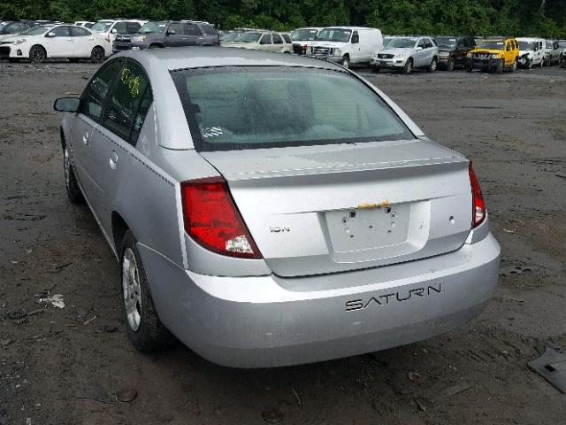 1G8AJ52FX4Z200542 - 2004 SATURN ION LEVEL SILVER photo 3