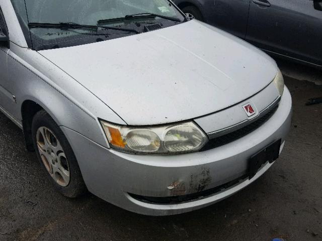 1G8AJ52FX4Z200542 - 2004 SATURN ION LEVEL SILVER photo 9